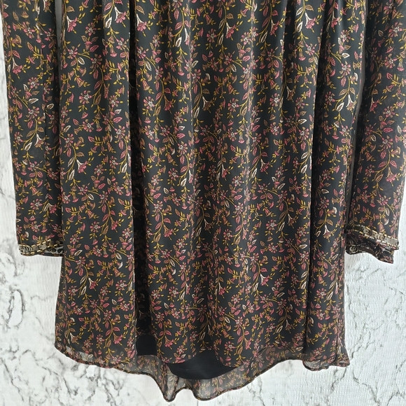 💕 Forever 21 Long Sleeves Boho Dress Size Small - Picture 6 of 15